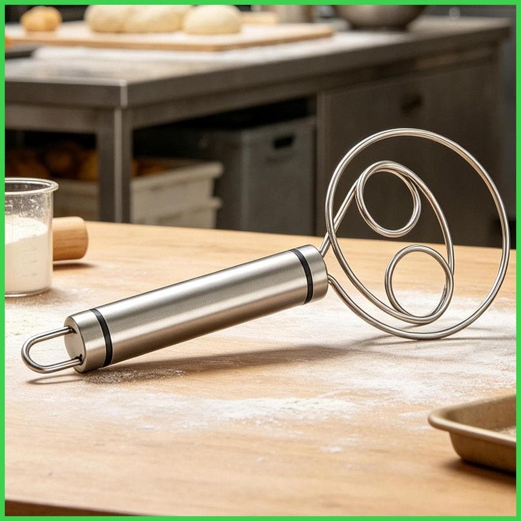 Batedor De Pão 7.5in De Aço Inoxidável Multifuncional Misturador De Massa Holandês Para Ovo Pizza Bolo Casa Cozinha Café