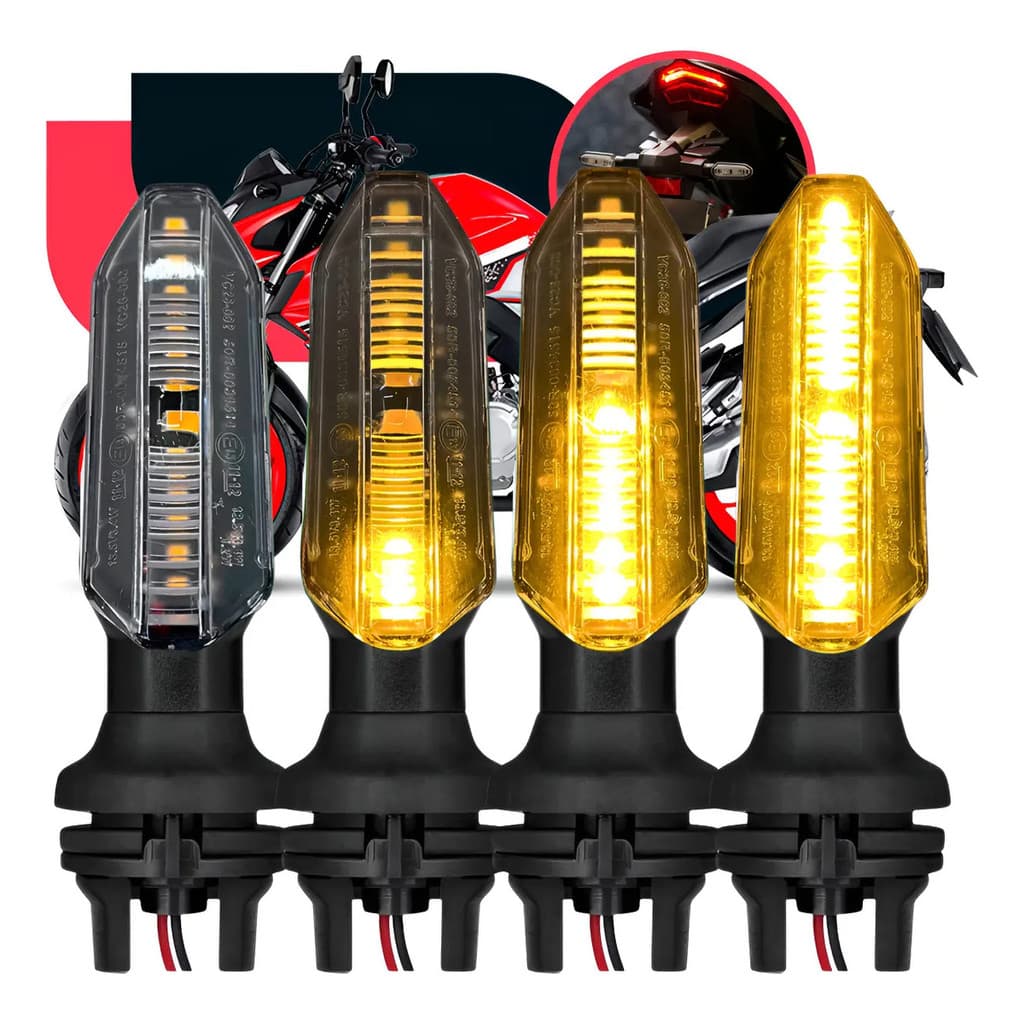 Kit 4 Piscas Led Seta Twister Titan Fan 125 150 Xre 300 Bros