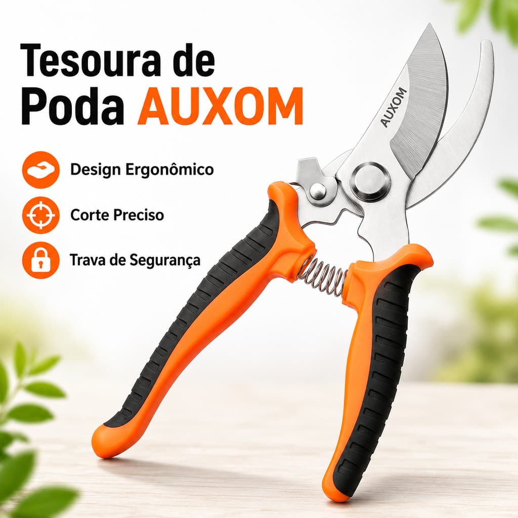 Tesoura de Poda Profissional para Jardim Alicate para Galhos Plantas com Lâmina Afiada