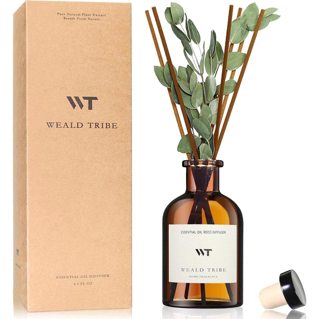 Conjunto de Difusor de Varetas com Aroma de Flor WEALD TRIBE, Essências de Eucalipto e Lavanda para Acessórios de Banhei