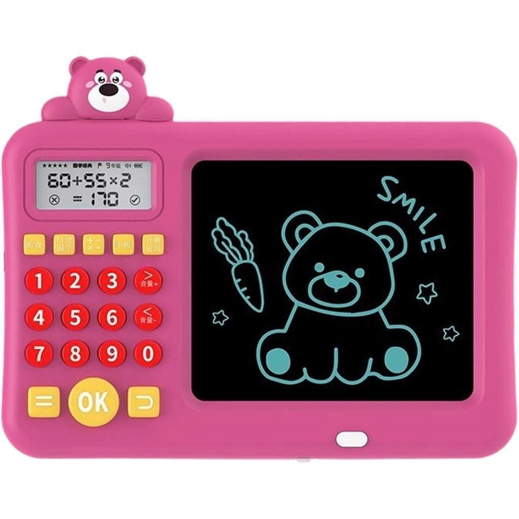 Tablet de Aprendizagem de Matemática 2 em 1 e Bloco de Escrita LCD, Treinador Eletrônico de Aritmética Oral com Mais de