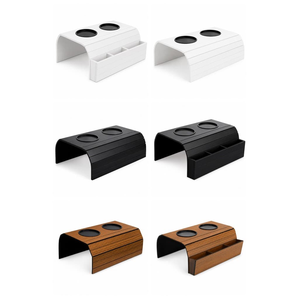 Suporte Para Braço De Sofá Esteira Flexível Porta Controle e Objetos Mdf