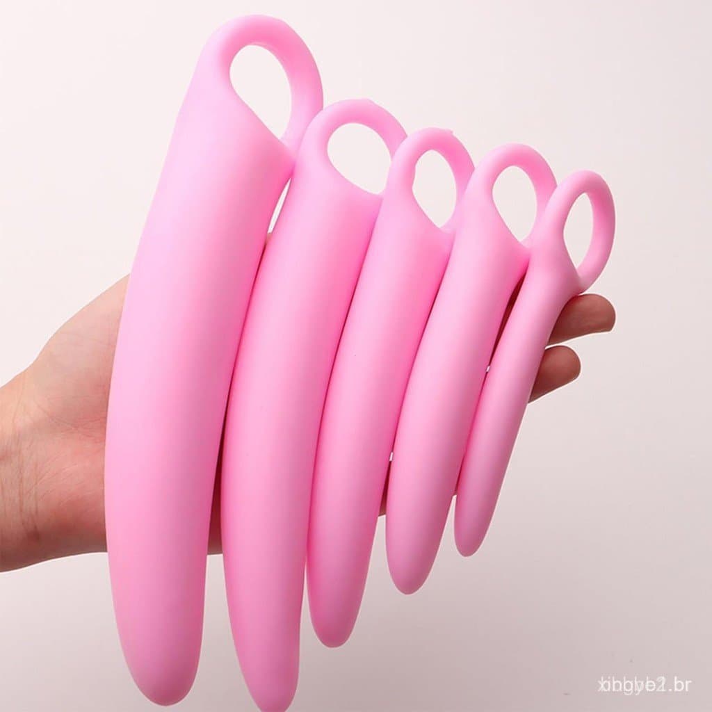 5 peças de expansores do assoalho pélvico, expansores em forma de L, feitos de silicone ecológico, usados para reparação