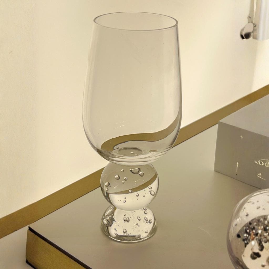 Kit 6 Taças Vidro Base Esfera Luna Grande Transparente Linha Sintonia 500ml