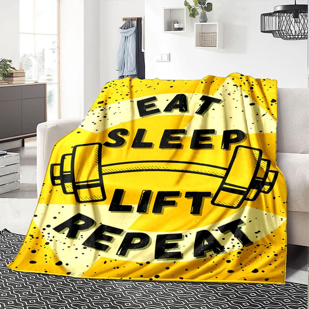 Cobertor Estampado Para Levantamento De Peso , Sala De Estar , Quarto , Cama , Macio , Suprimentos Casa , Presente De An