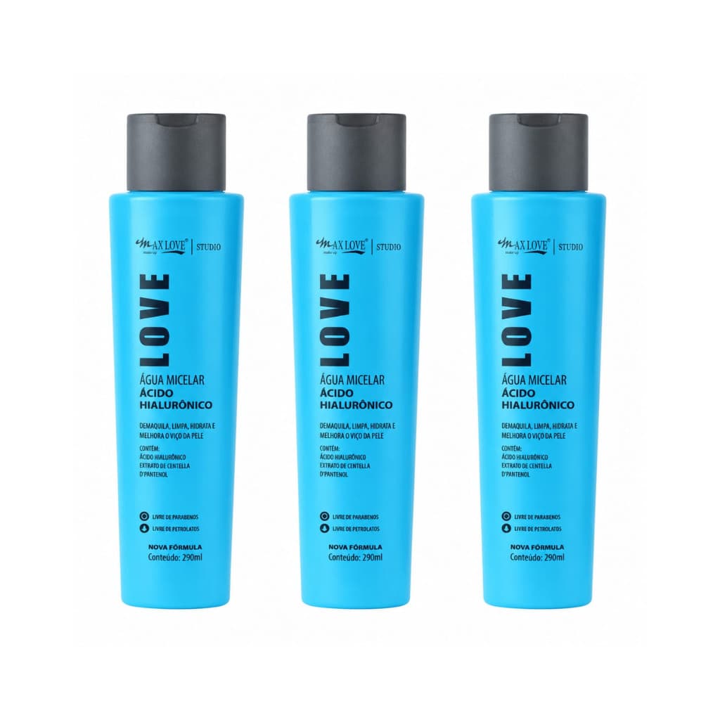 AGUA MICELAR ÁCIDO HIALURONICO MAX LOVE KIT C/06 UNI COD.1533