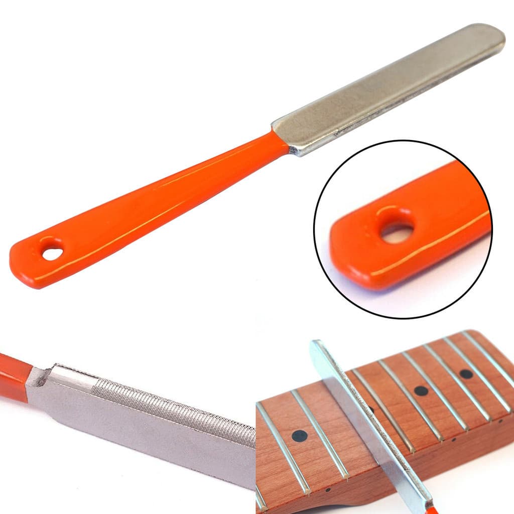 Conjunto de ferramentas de polimento de cordas de guitarra de 1 peça, placa de reparo, polimento da curvatura do braço d