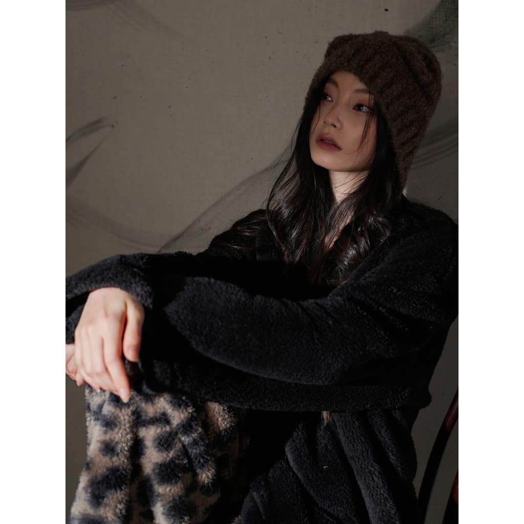 Sinfonia Coral velo engrossado pijamas feminino outono inverno manga comprida quente Homewear calças leopardo impressão