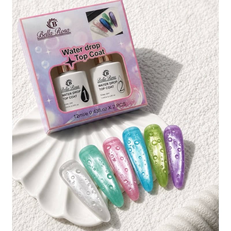 Esmalte Top Coalt Gotas de Água  Bella Rosa sem cor