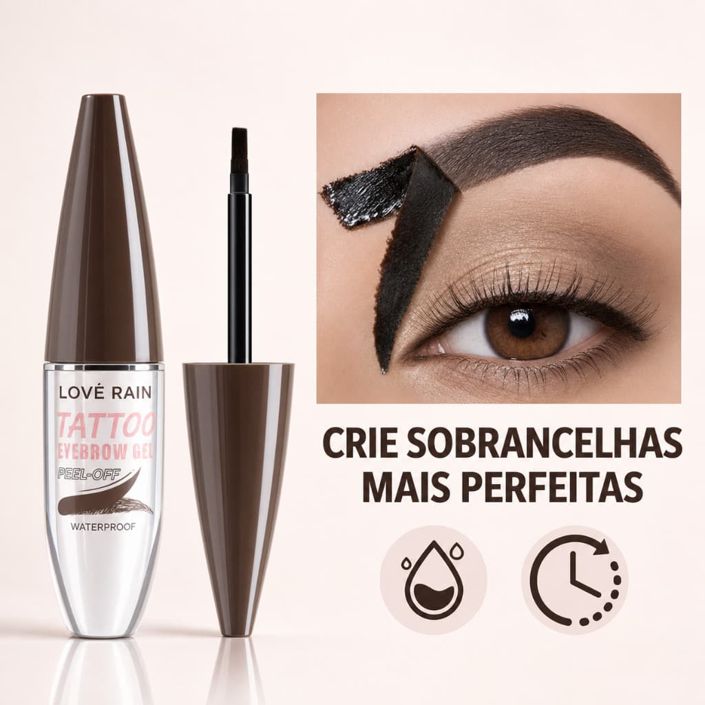 Gel de Sobrancelha Peel-Off Maquiagem Natural de Longa Duração 10ml