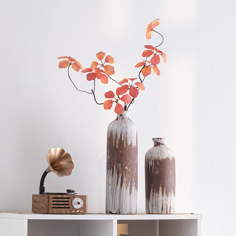 Shumen Shan Estilo Cerâmica Decoração Retro Vaso de Flores Secas Entrada Mesa de Jantar Sala de Estar Arranjo de Flores
