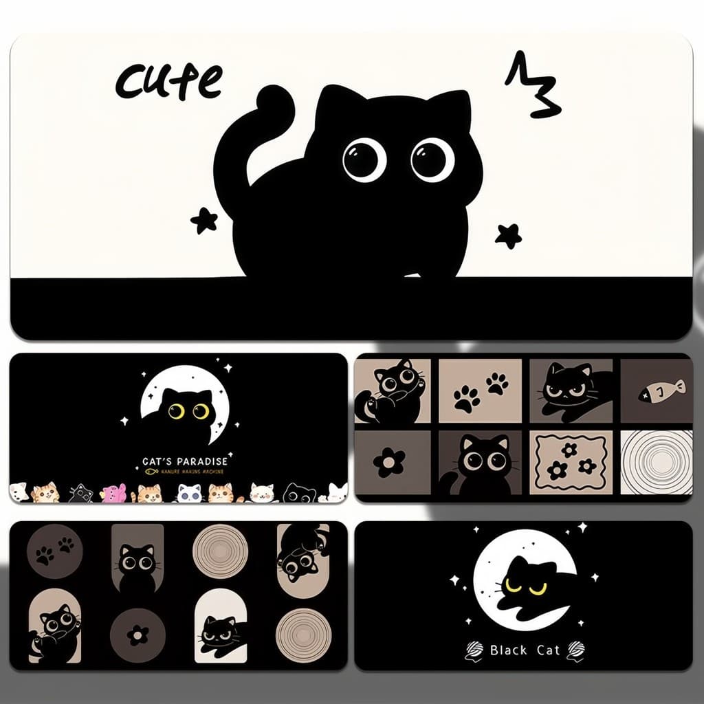 CAT718 80 * 30cm Mouse Pad Antiderrapante Grande MousePad Komputer Tapete De Mesa Longo De 3 mm