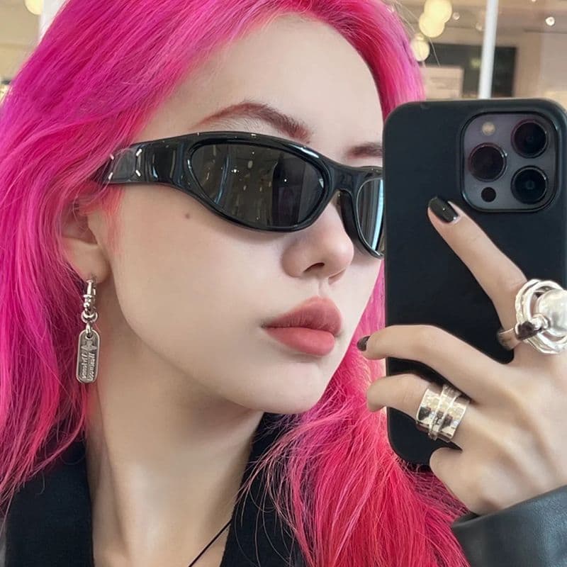 Estilo Punk futuro tecnologia sentido masculino feminino mesmo estilo óculos de sol ciclismo ao ar livre Anti-ultraviole