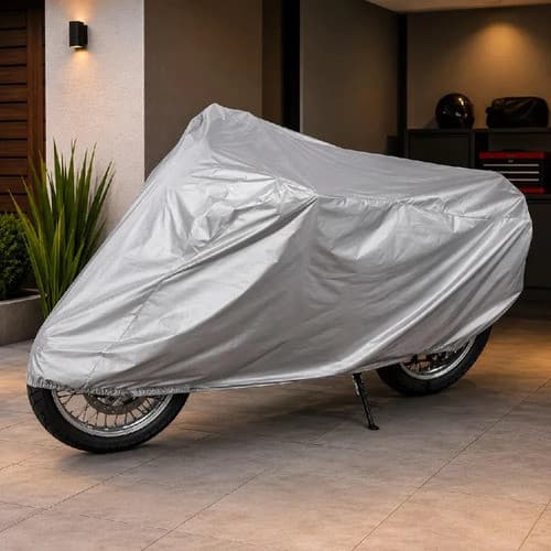 Capa Para Moto Universal Metalizada Impermeável 120x210cm Proteção Contra Sol Chuva Poeira E Umidade com Elastico