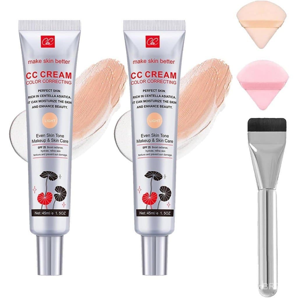 Creme CC Coreano Caiucoco, FPS25 - Hidratante, Leve, À Prova D'Água - Corretor de Tom e Corretivo (Tonalidade Cla