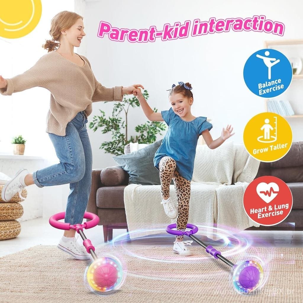 Bola de Pular Flooyes para Crianças, Brinquedo de Bola de Pular para Tornozelo com Contador, Temporizador e Calculadora,