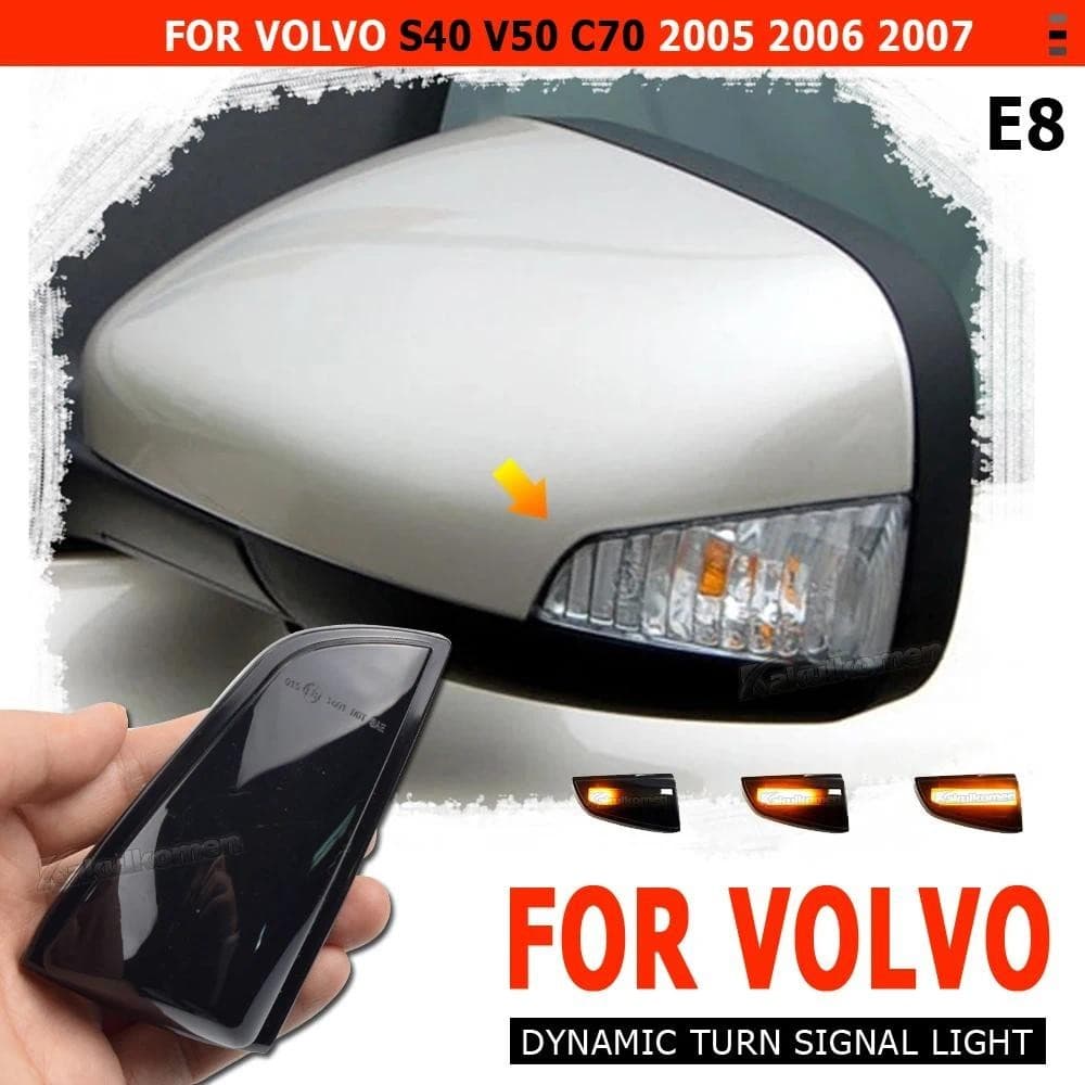 Para Volvo V50 2004-2008 Prefacelift LED Dinâmico Turn Signal Light S40 2004-03/2007 C70 2006-2009 Peças De Automóvel De