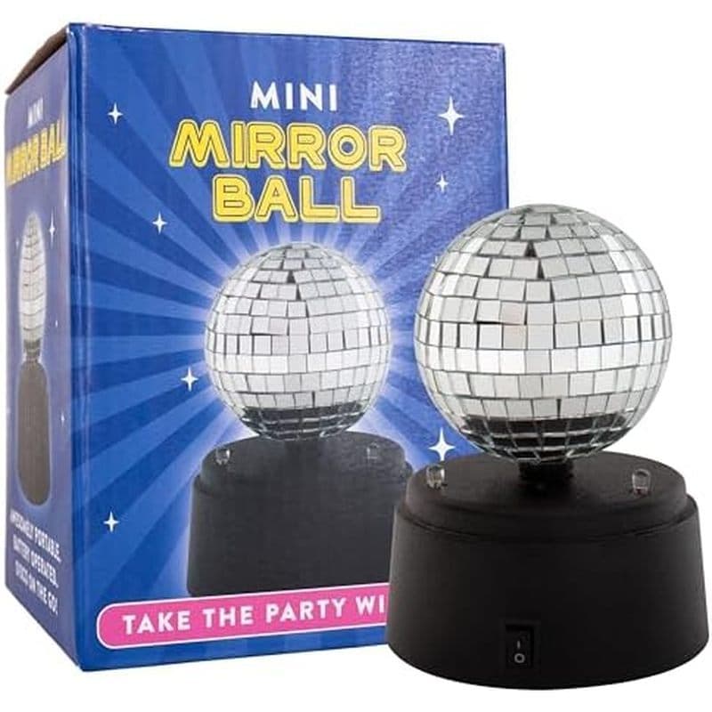 Mini Luz LED De Bola De Espelho De Discoteca-Decoração De Festa Operada Por Bateria De 5 Polegadas , Lâmpada De Humor Po