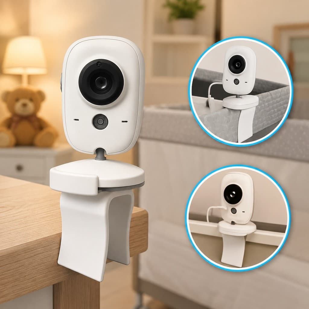 Suporte para Babá Eletrônica de Berço Fixação Segura Modelo Minimalista