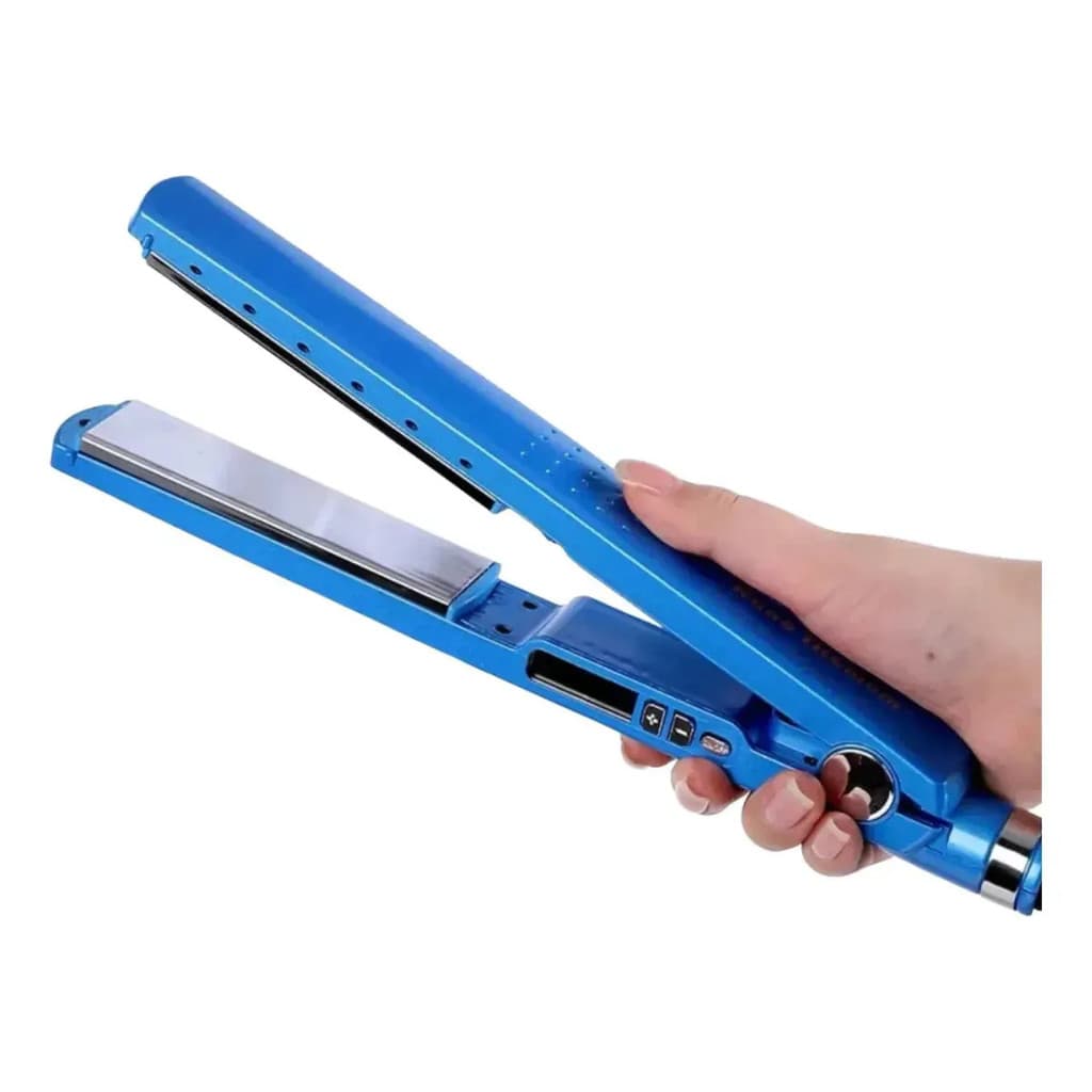Chapinha Prancha Alisadora Tecnologia Nano Titanium Liso Azul 127/220v