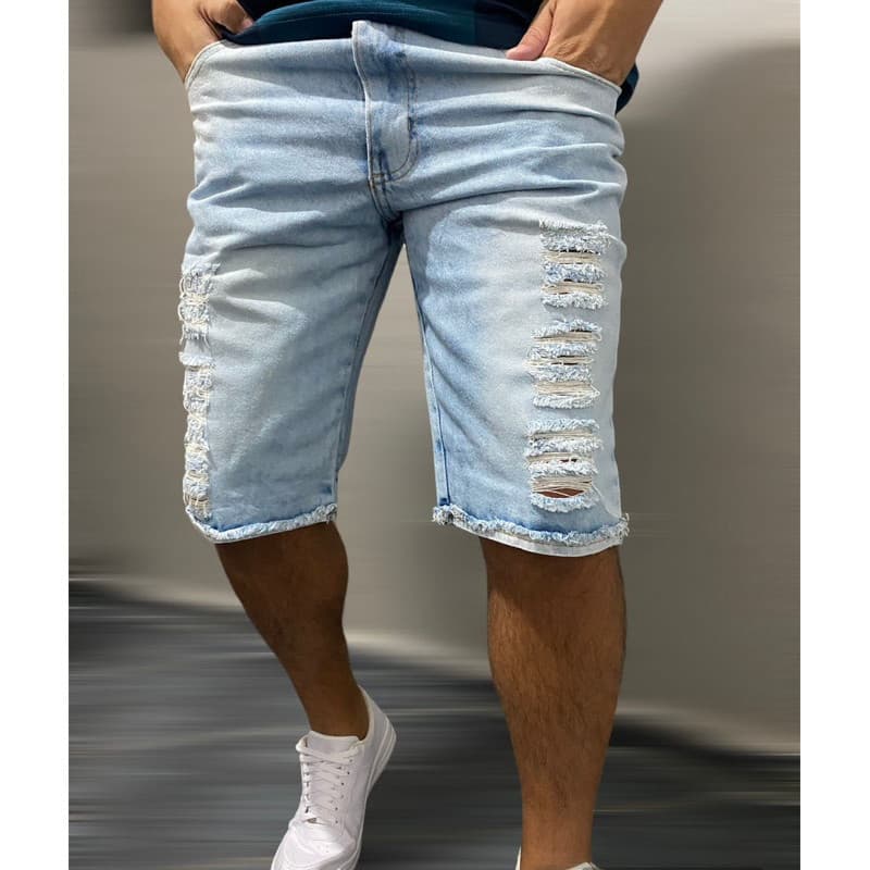 KIT 1 Bermuda Jeans Masculina Premium Variadas Cores Tamanho 36 ao 48