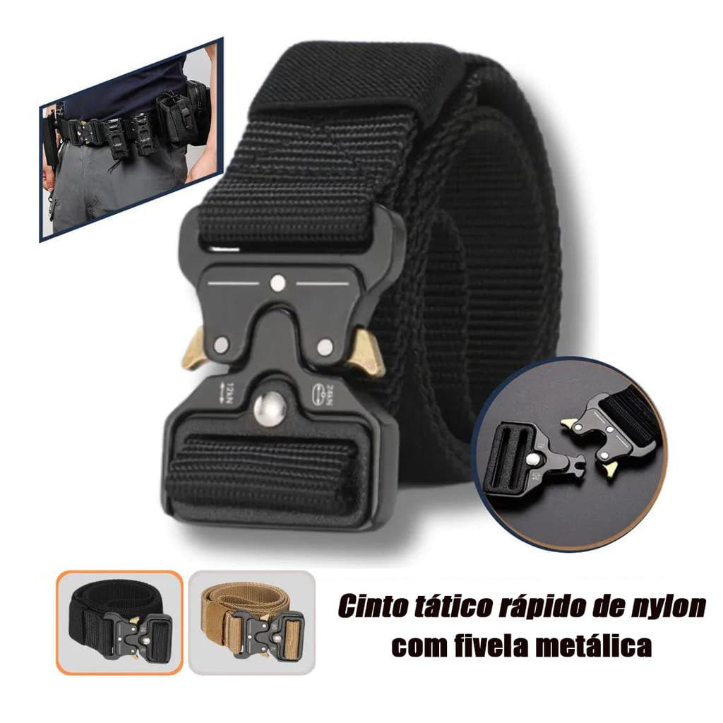 Cinto Tático Militar nylon Com Fivela De Engate Rápido, multiuso para outdoor