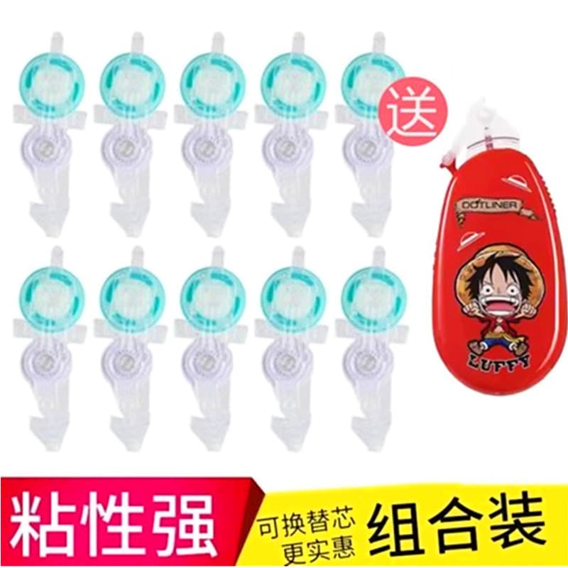 Pacote de desconto KOKUYO Fruit Dot Glue One Piece Luffy Refil Dot Cola Artesanal Cola Dupla Face Manual 10 Ganhe 1 Grát