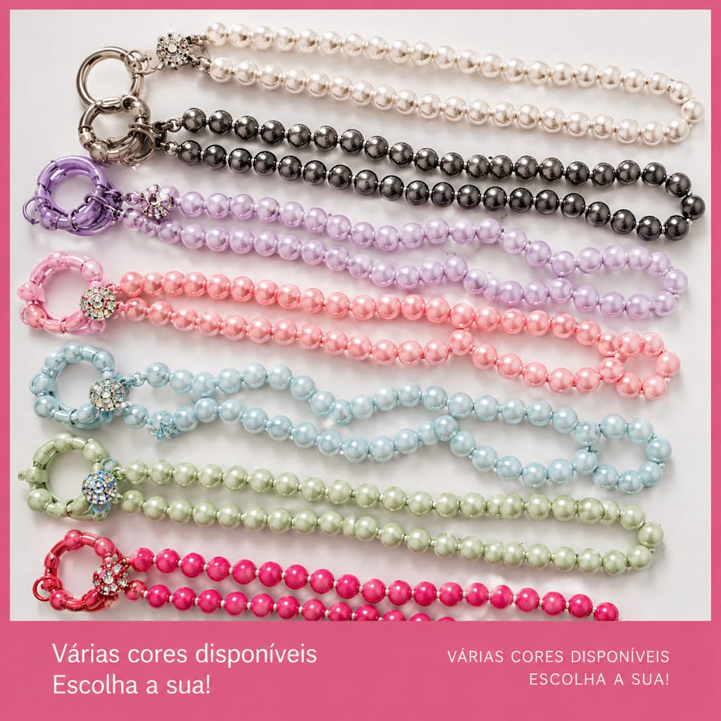 Cordão para Celular Universal 120cm Antifurto Fashion