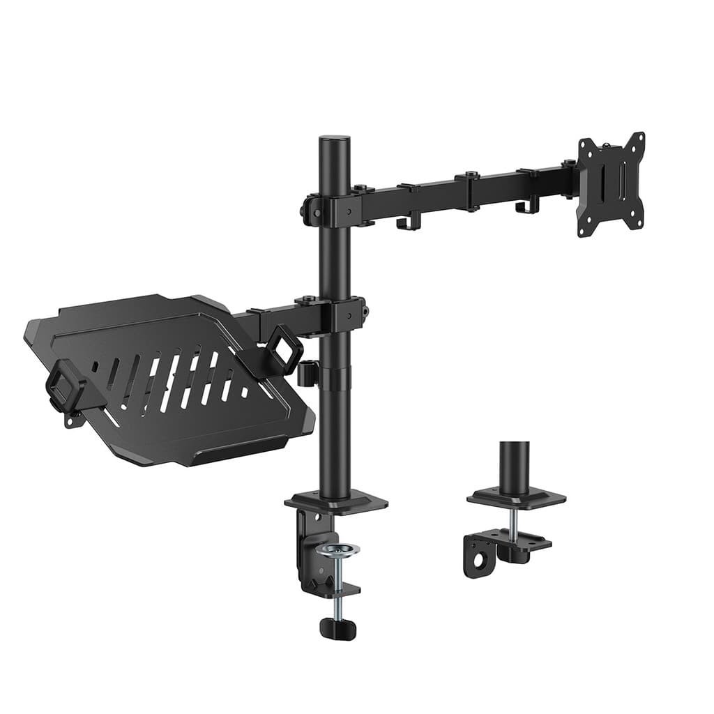 Suporte de Mesa Tri-Articulado Monitor e Notebook BLUECASE, Compatível com VESA 75x75mm e 100x100mm