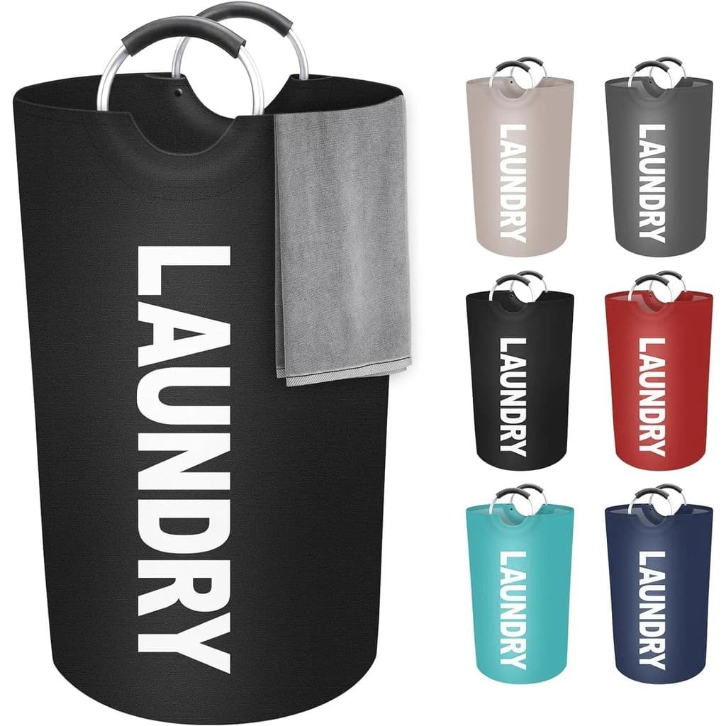Cesto de Roupa Suja Grande de 115L, Cesto para Lavanderia, Cesto para Roupas Sujas, Dobrável, Cestos de Lavanderia Imper