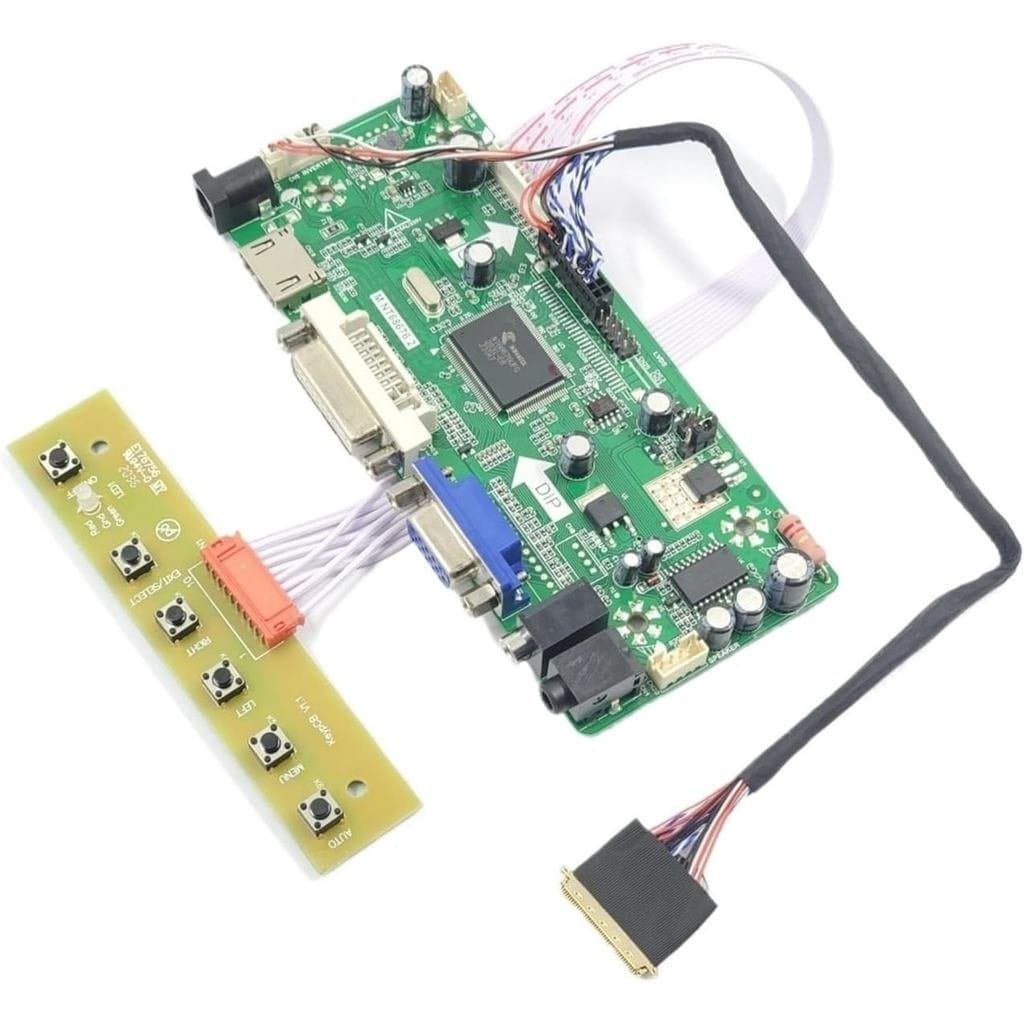 Placa Controladora LTN156AT02 Kit de Driver de Áudio HDMI-compatível DVI VGA para Display de 14/15.6" 1366X768 LVDS 1ch