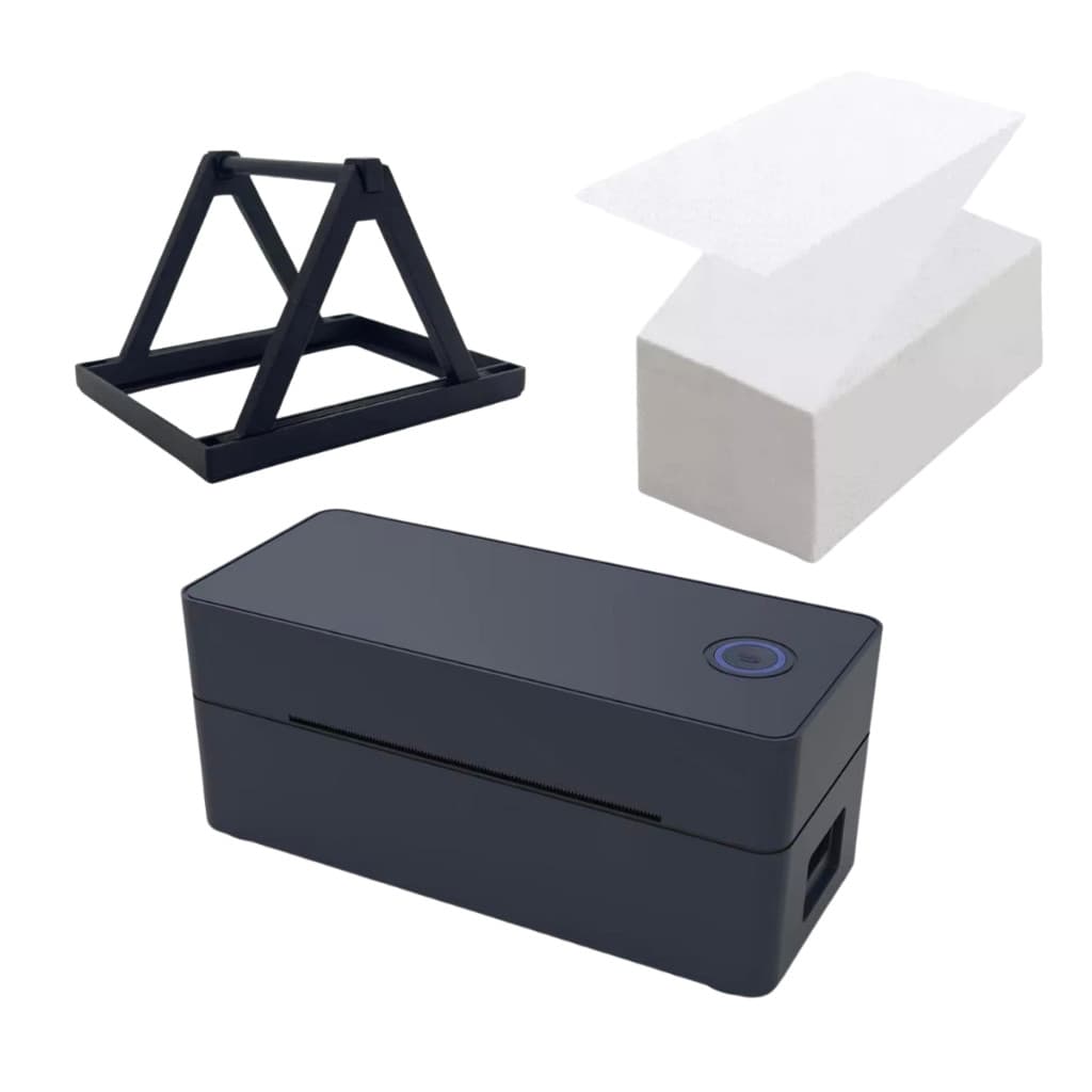 Impressora Térmica Usb Bluetooth Tipo Zebra Elgin L42 + 500 Etiqueta + Suporte de Etiquetas
