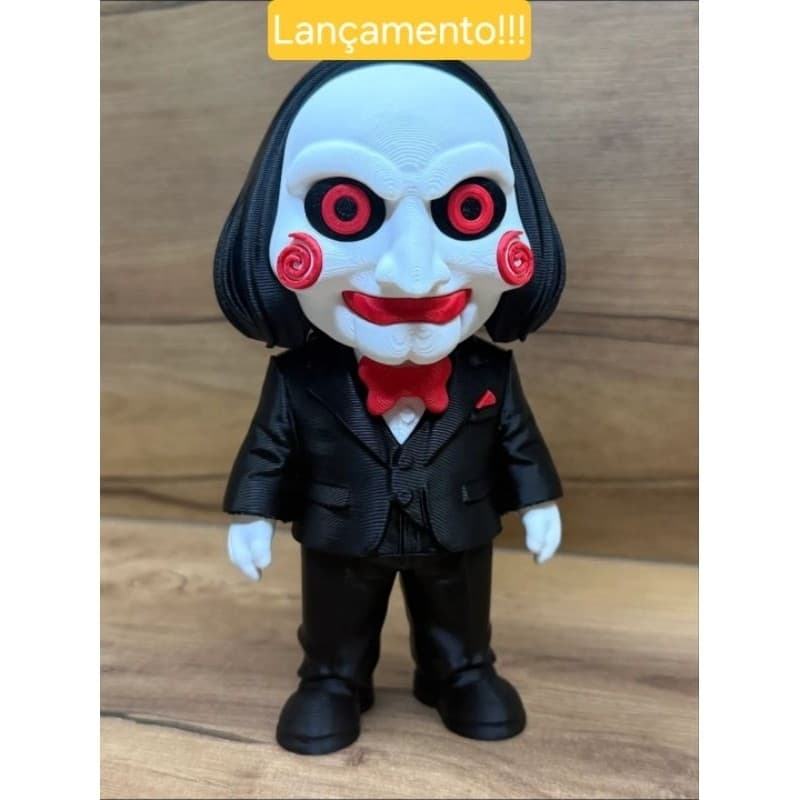Boneco Decorativo do Filme Jogos Mortais - Jigsaw - 12 cm de Altura - Impresso em 3D