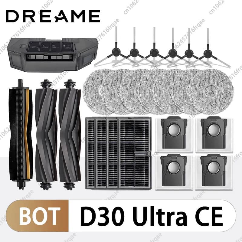Para Dreame D30 Ultra CE Robô Aspirador De Pó Acessórios Escova Lateral Principal Mop Pano Filtro HEPA Saco Peças Reposi