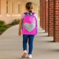 Mochila Infantil Plastico Lantejoulas Holograficas Duravel Estilosa Brilho Facil Limpeza
