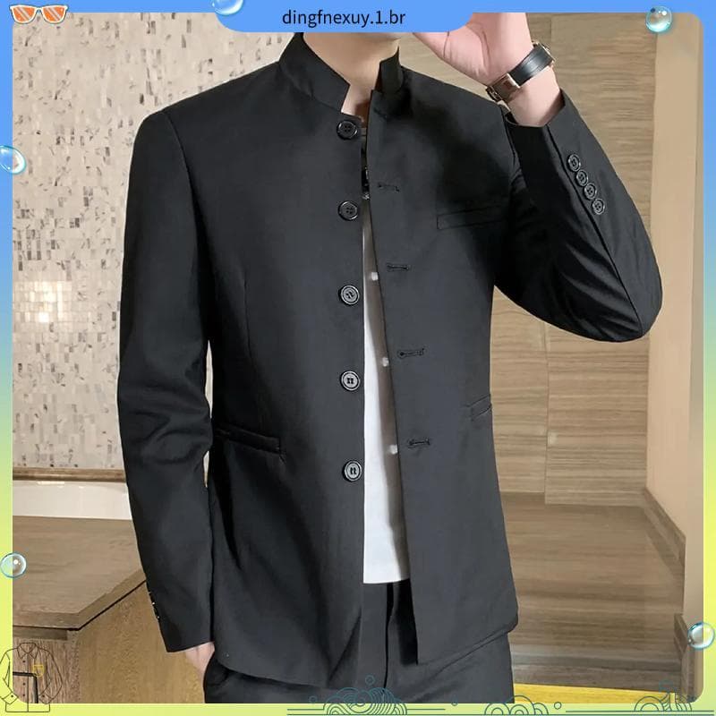 Nostálgico novo terno chinês estilo Preppy gola alta terno de montanha chinesa república da China estudante terno quinto
