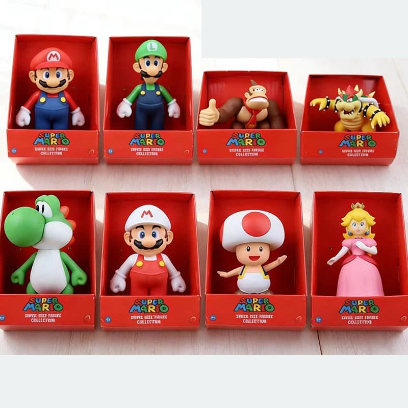 Mercadoria De Jogo De Figura De Ação Articulada Super Mario , Luigi Bros King Kong Modelo De Brinquedo Móvel Colecionáve