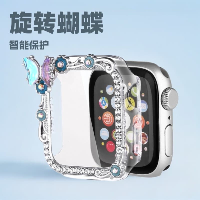 Capa Protetora Rotativa Borboleta para Apple Watch 8 Smartwatch iWatch 8 Ultra 7.26