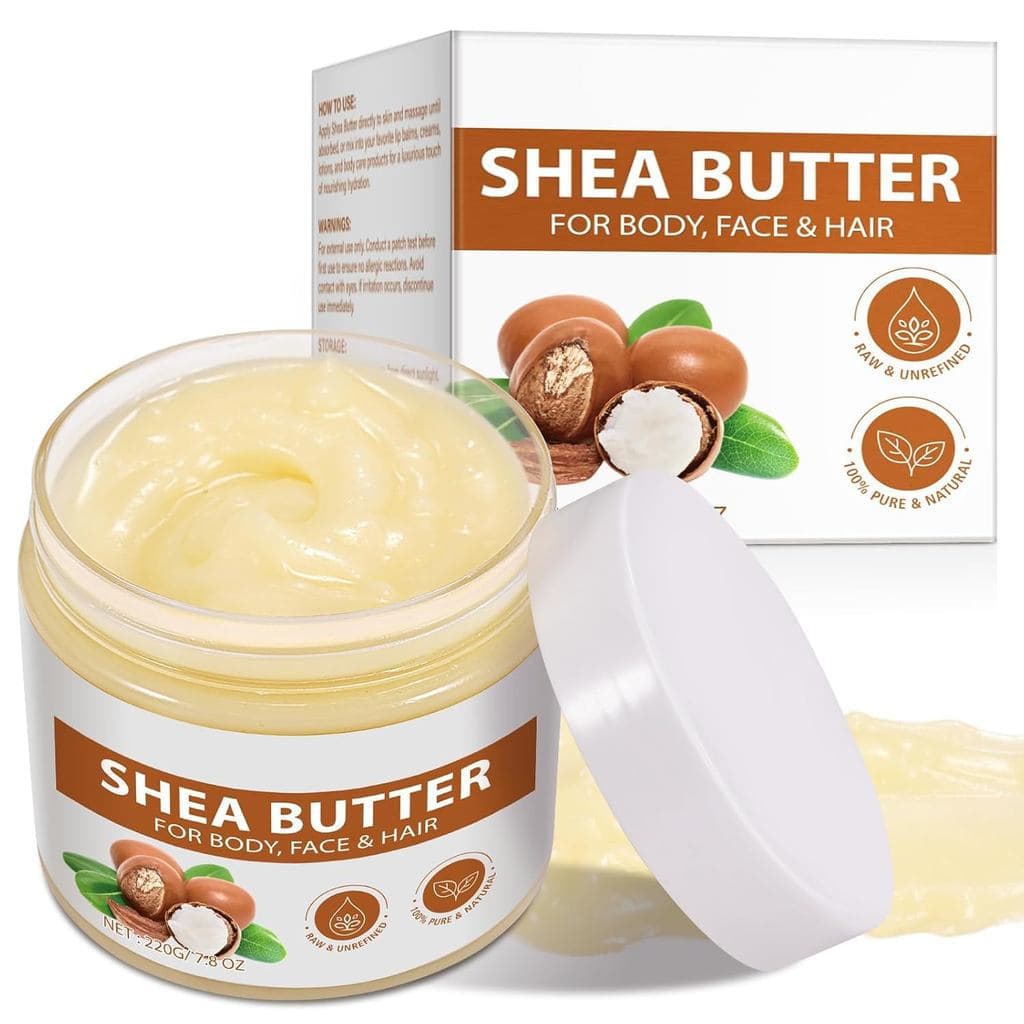 Manteiga de Karité Crua Orgânica, Creme para Mãos de Manteiga de Karité Crua Natural Não Refinada, Hidratante e Retentor