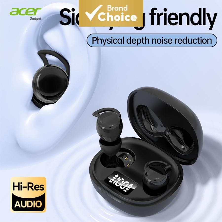 Acer OHR557 Fones De Ouvido Intra-Auriculares Mini Compactos 3g Por Fone Desgaste Invisível Asas De Silicone Macio Displ