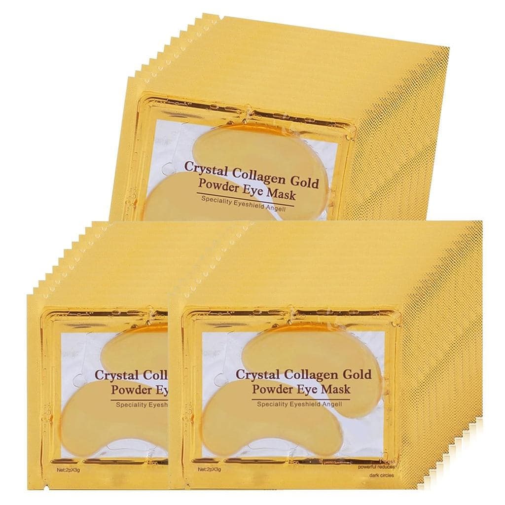 Patches para os olhos, 30 pares de máscaras douradas para os olhos, patches de gel para os olhos com colágeno, usados pa