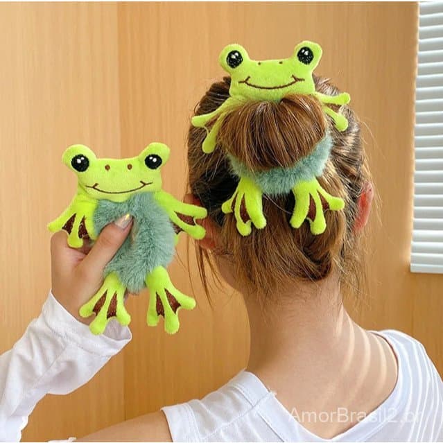 Xuxinha Prendedor de Cabelo com Bichinho de Pelúcia Scrunchies Cabelo Maluco
