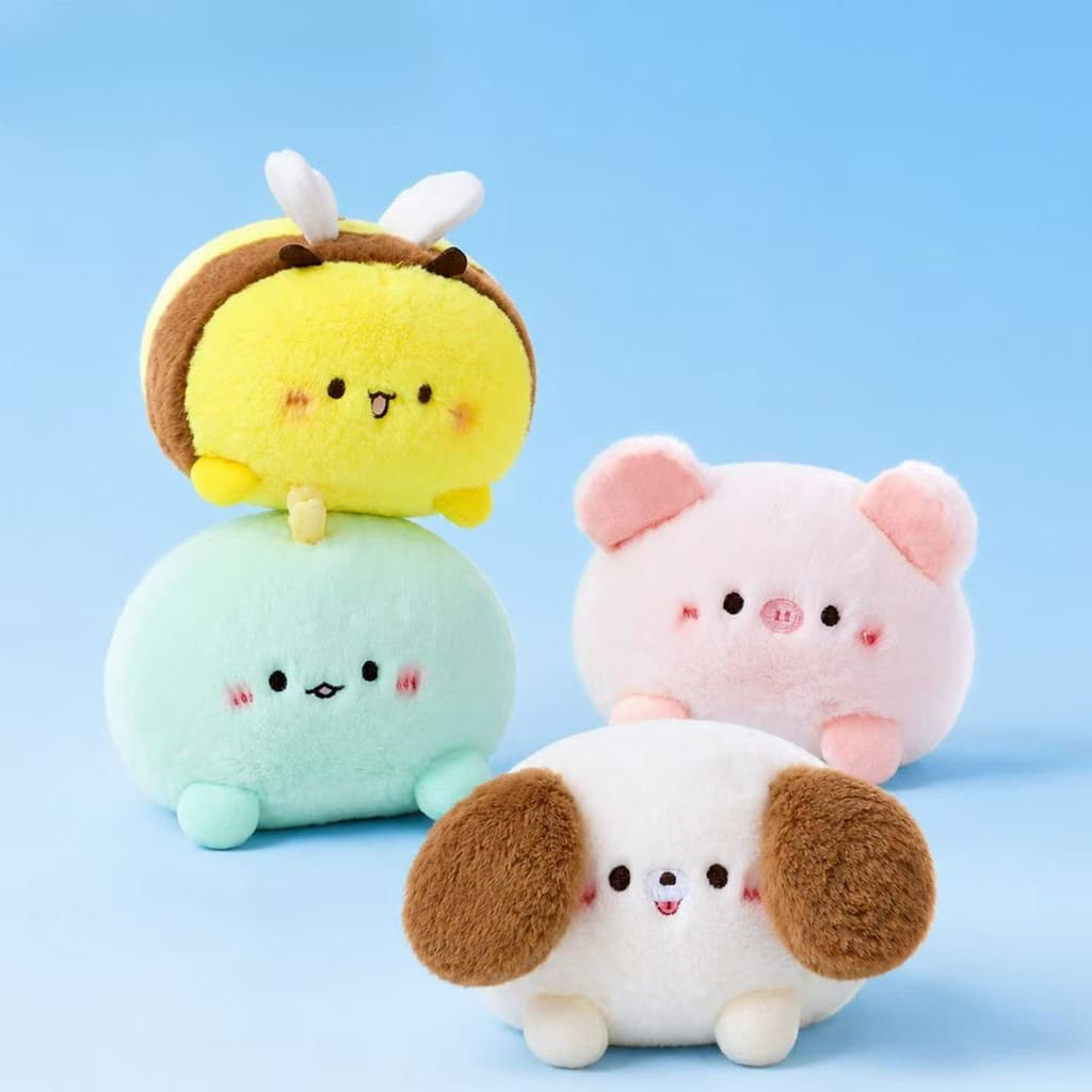 Série de Pelúcias MINI: Bonecos de Pelúcia de Pequenos Animais para Companhia na Mesa, Brinquedo de Pelúcia de Abelha Fo