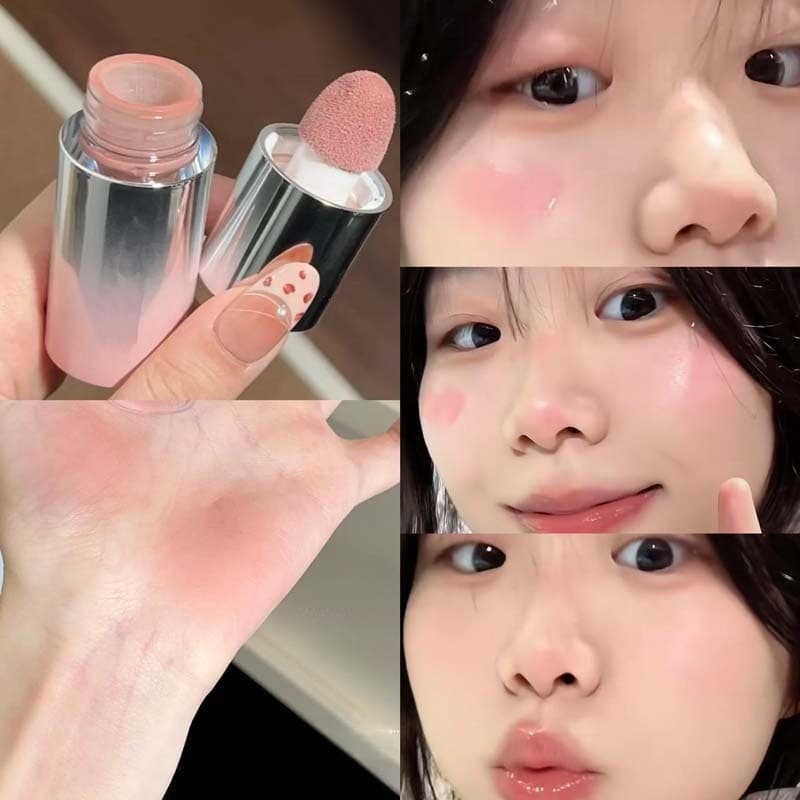 HERORANGE Blush Líquido Fosco Aquoso , Baixa Saturação , Descarga Natural , Creme Multiuso , Matiz De Bochecha , Ilumina