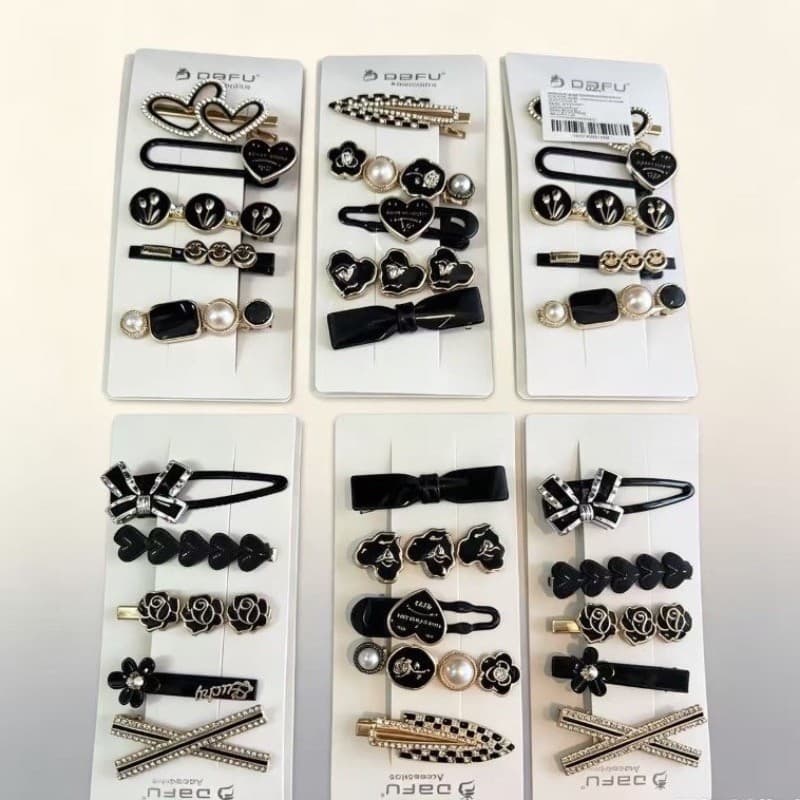 Presilhas Femininas com Pérola e Laço Kit Variado para Fixar Franja