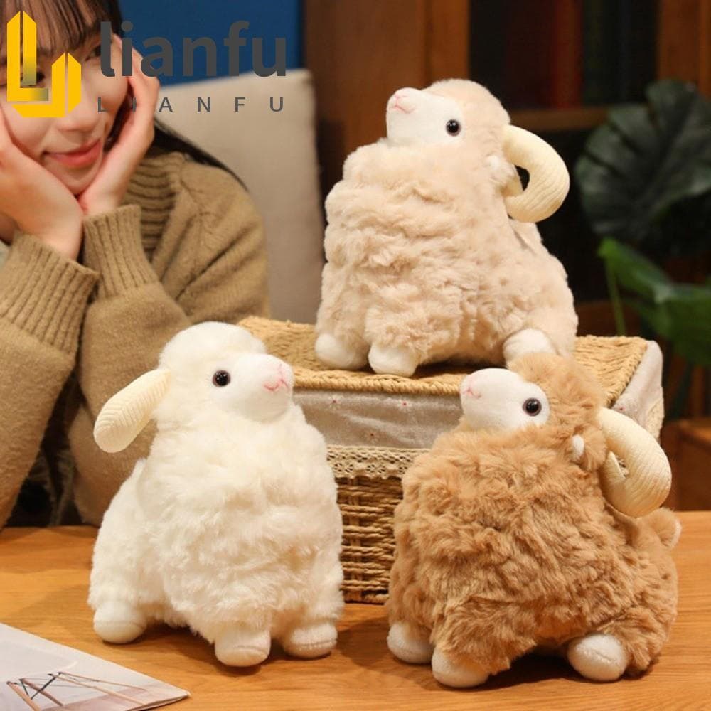 Boneca De Pelúcia De Ovelha LIANFU , Brinquedo Cordeiro Macio De Desenho Animado , Fofa De Animal Fofo Kawaii , Decoraçã