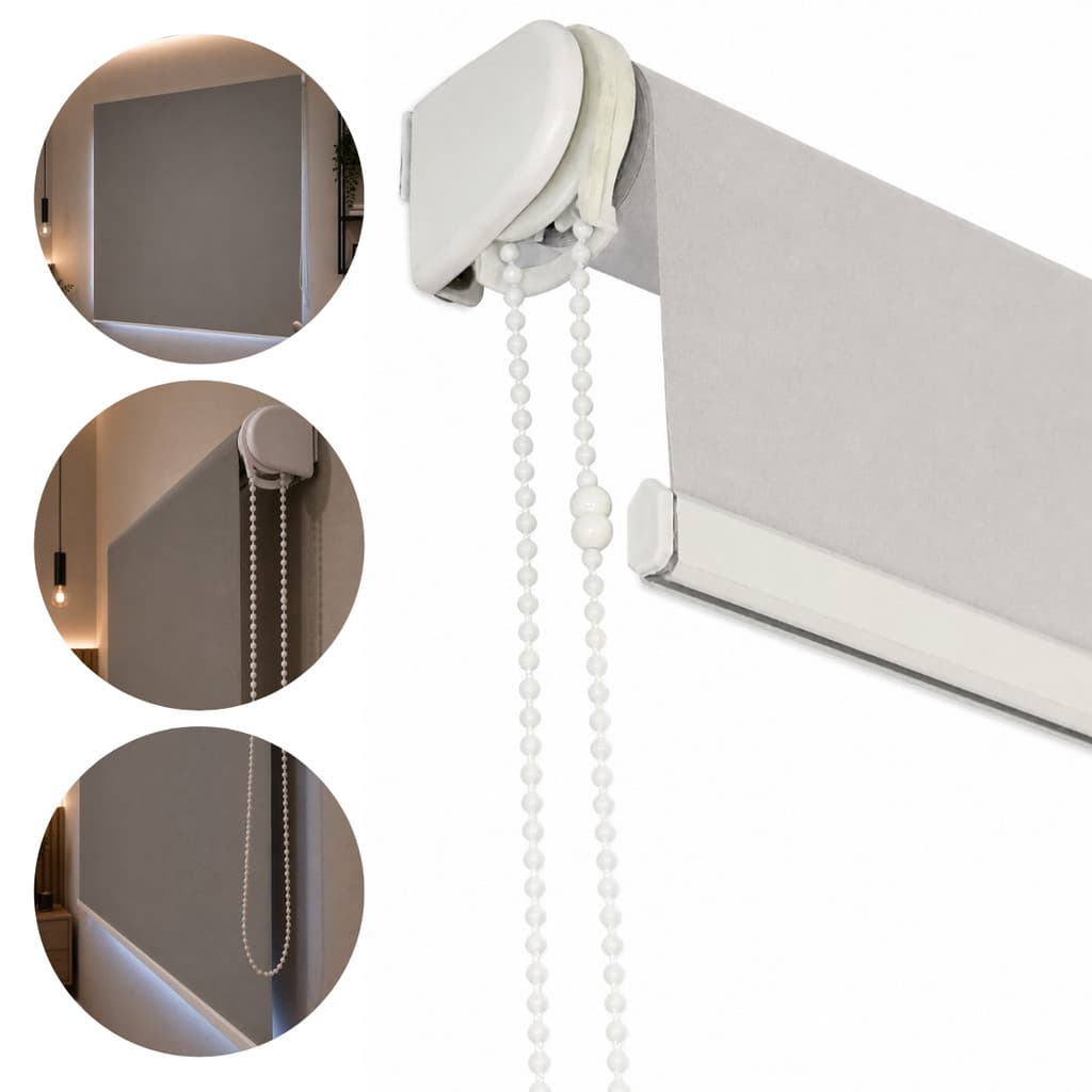 Rolo Blackout Cortina Persiana 140x140 Poliéster Corta Luz Tubo Aluminio com Kit Instação Janela