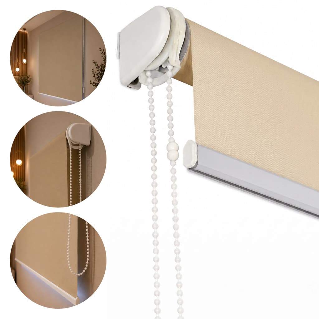Rolo Blackout Cortina Persiana 160x160 Poliéster Corta Luz Tubo Alumínio Janela Quarto Sala Escuro