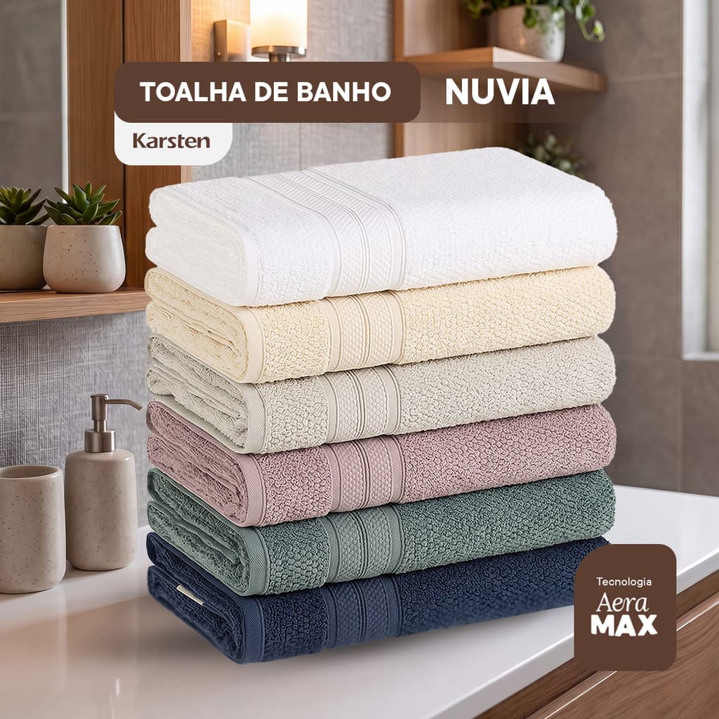 Toalha de Banho Karsten Nuvia Avulsa 380g/m² Algodão