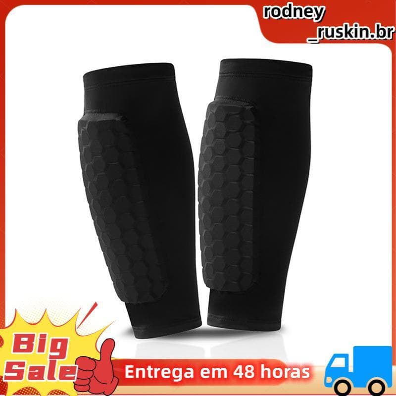 Caneleiras De Futebol Almofadas Favo De Mel Anti-Colisão , Pernas De Manga De Compressão Para Criança Adulto L